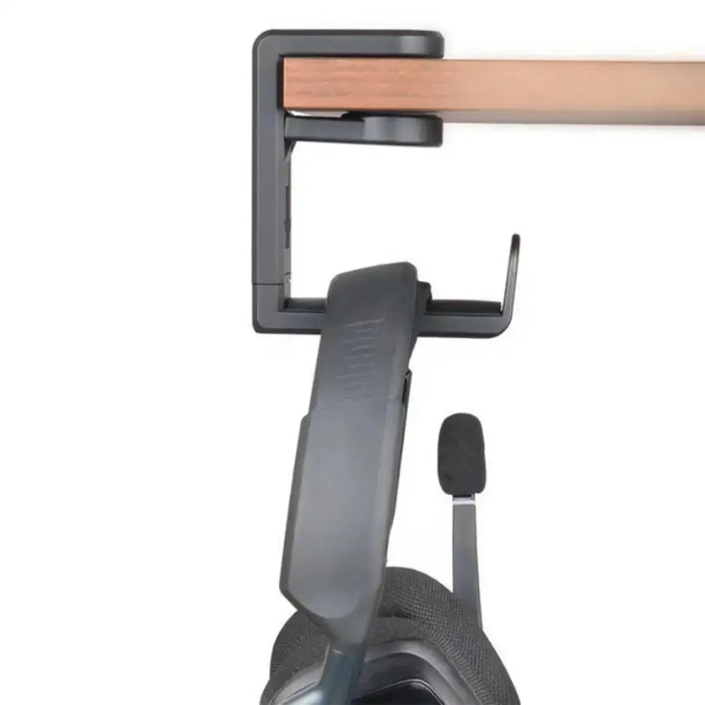 PC Gaming Headphone Stand Headset Hook Holder, Hanger Mount with Adjustable 360° Rotating Arm Clamp, Desk Mount Universal Bag