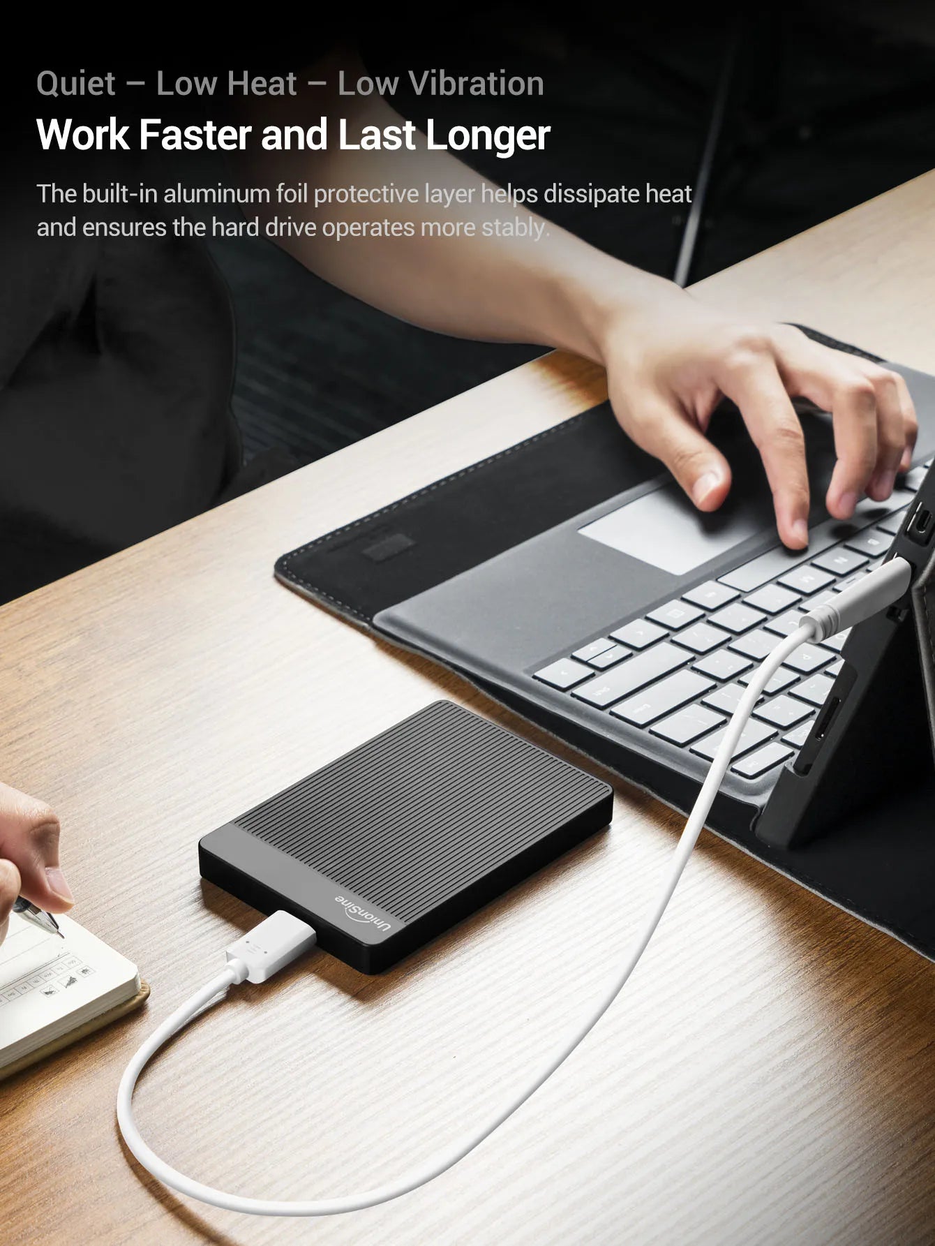 Portable External Hard Drive 1TB 2.5" USB 3.0 High-Speed HDD for PC, Laptop, PS4, PS5, Mac, Smart TV, Xbox, Backup