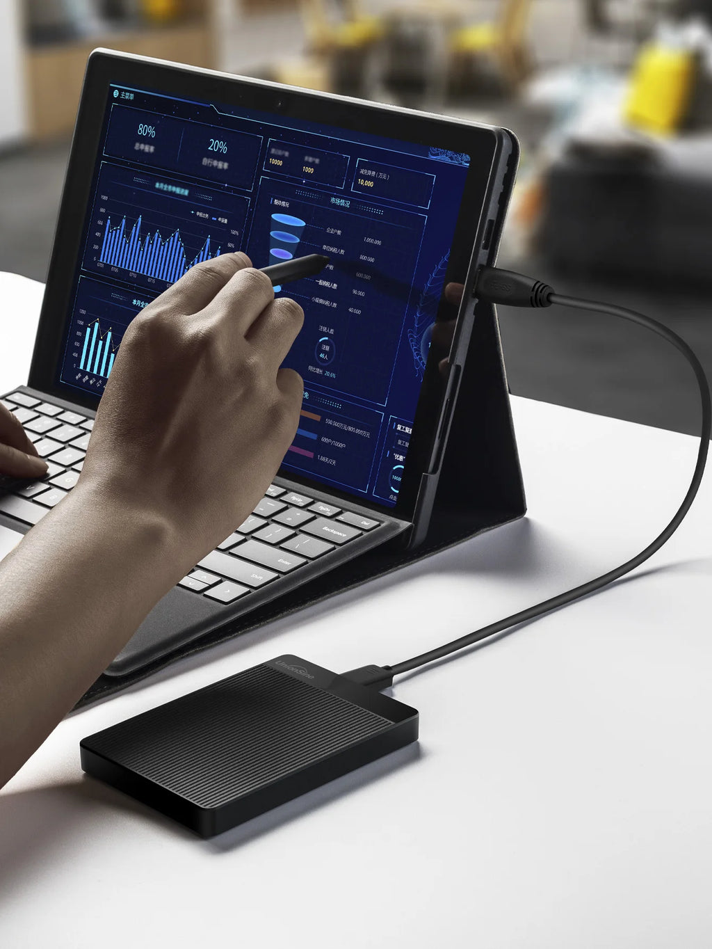 Portable External Hard Drive 1TB 2.5" USB 3.0 High-Speed HDD for PC, Laptop, PS4, PS5, Mac, Smart TV, Xbox, Backup