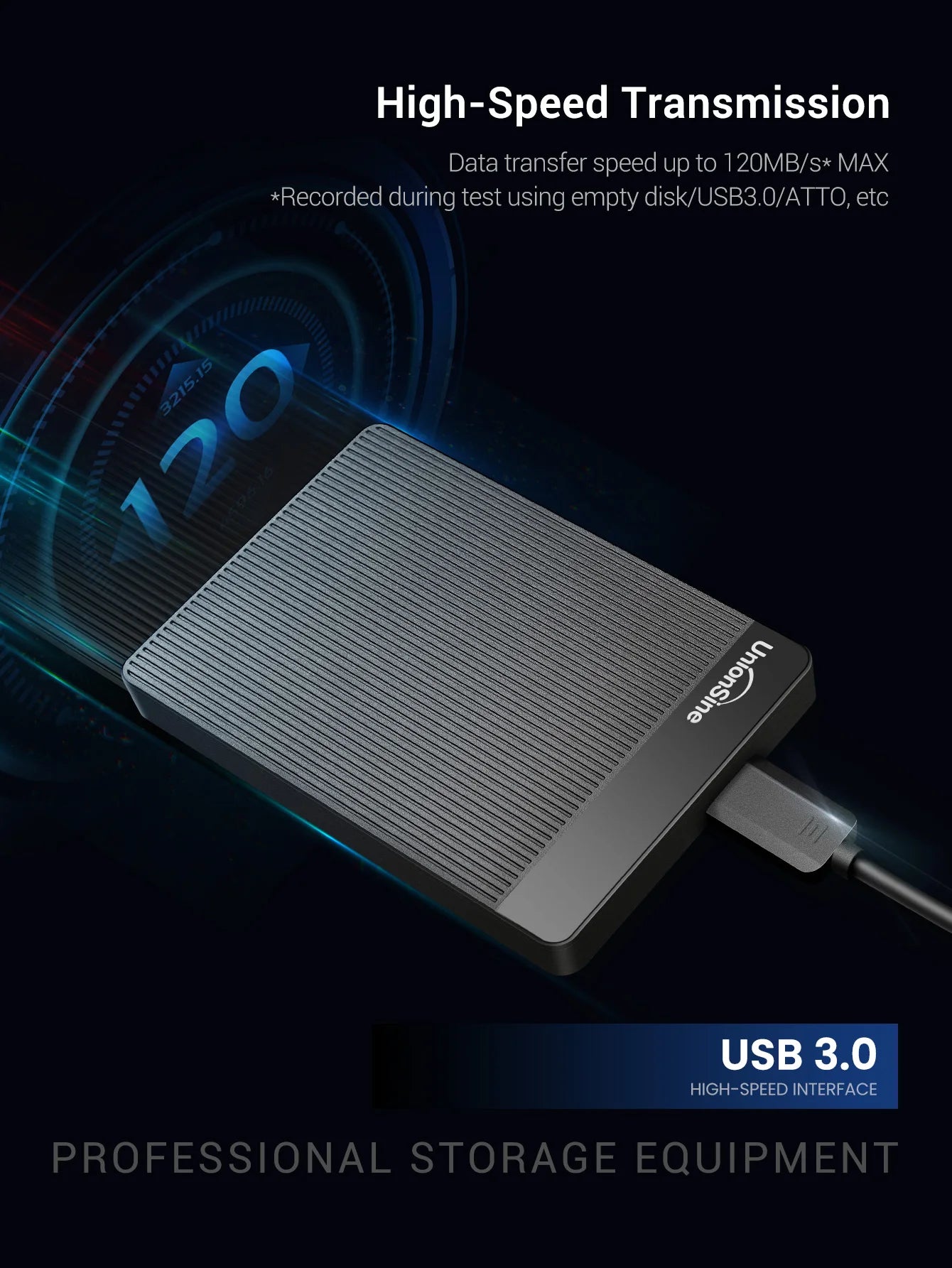 Portable External Hard Drive 1TB 2.5" USB 3.0 High-Speed HDD for PC, Laptop, PS4, PS5, Mac, Smart TV, Xbox, Backup